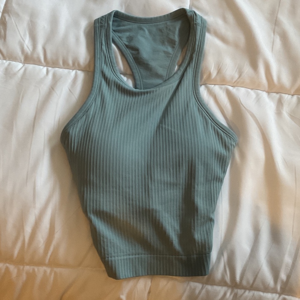 Women's Ribbed Tank Top - blue